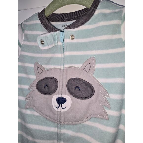 NWT Carter’s Footed Raccoon PJ - 12 Months - Picture 4 of 9